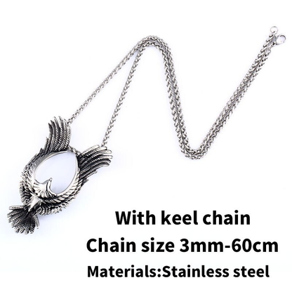 316l Stainless Steel Pendant of Phoenix / Creative Retro Metal Jewelry for &