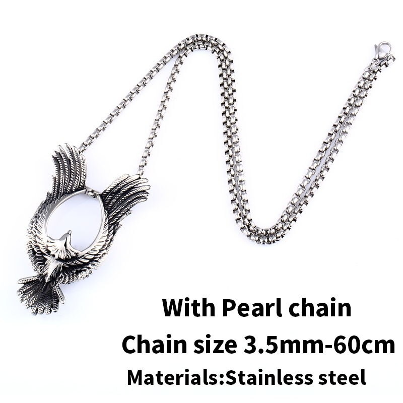 316l Stainless Steel Pendant of Phoenix / Creative Retro Metal Jewelry for &