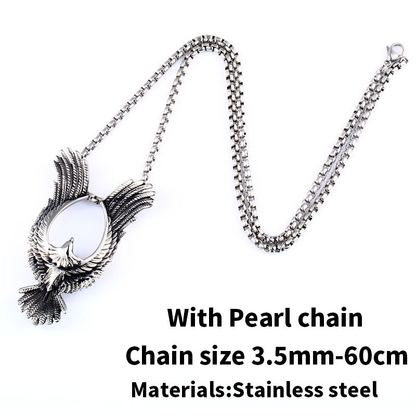 316l Stainless Steel Pendant of Phoenix / Creative Retro Metal Jewelry for &