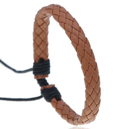Braided Leather Bracelet in Punk Style / Handmade Bracelets