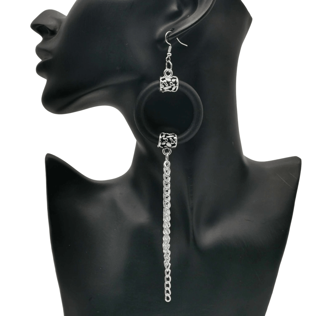 Long Drop Earrings for / Handmade Rubber Jewelry / Accessories