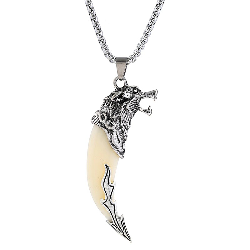 Pendant Wolf Tooth for and / Alternative Jewerly