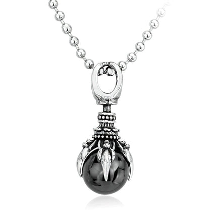 Stainless Steel Pendant With Stone in Claw / Alternative Necklace