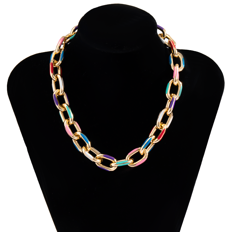 Chunky Aluminium Chain / Cool Clavicle Short Necklace