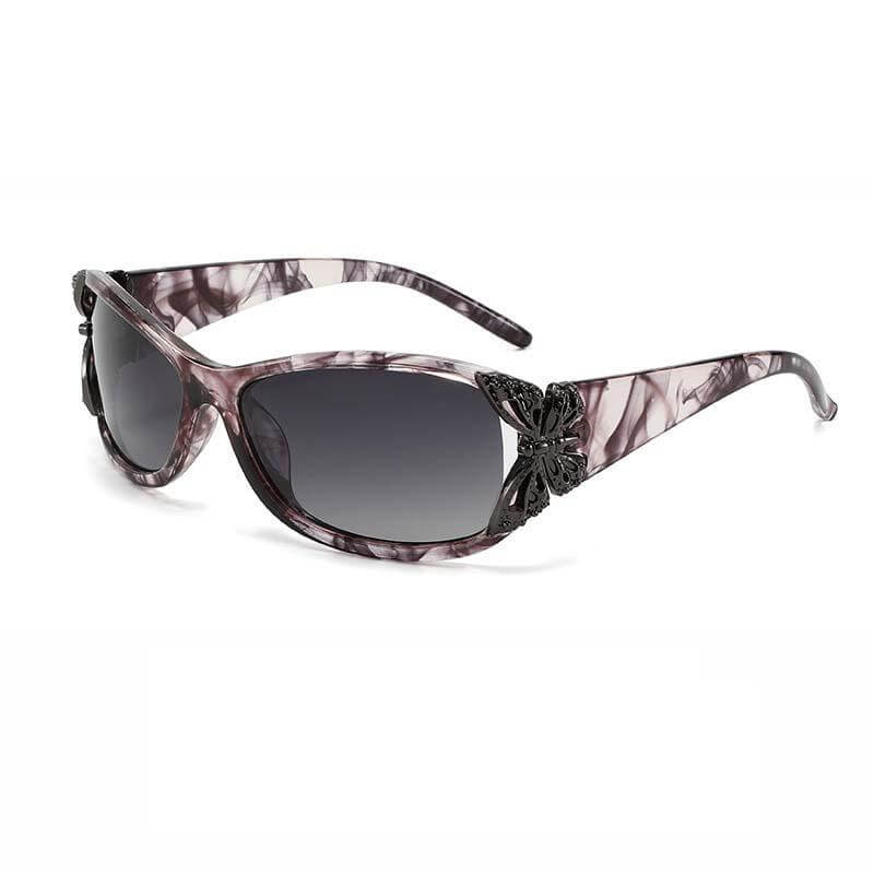 Butterfly Decorated Polarized Pc Sunglasses