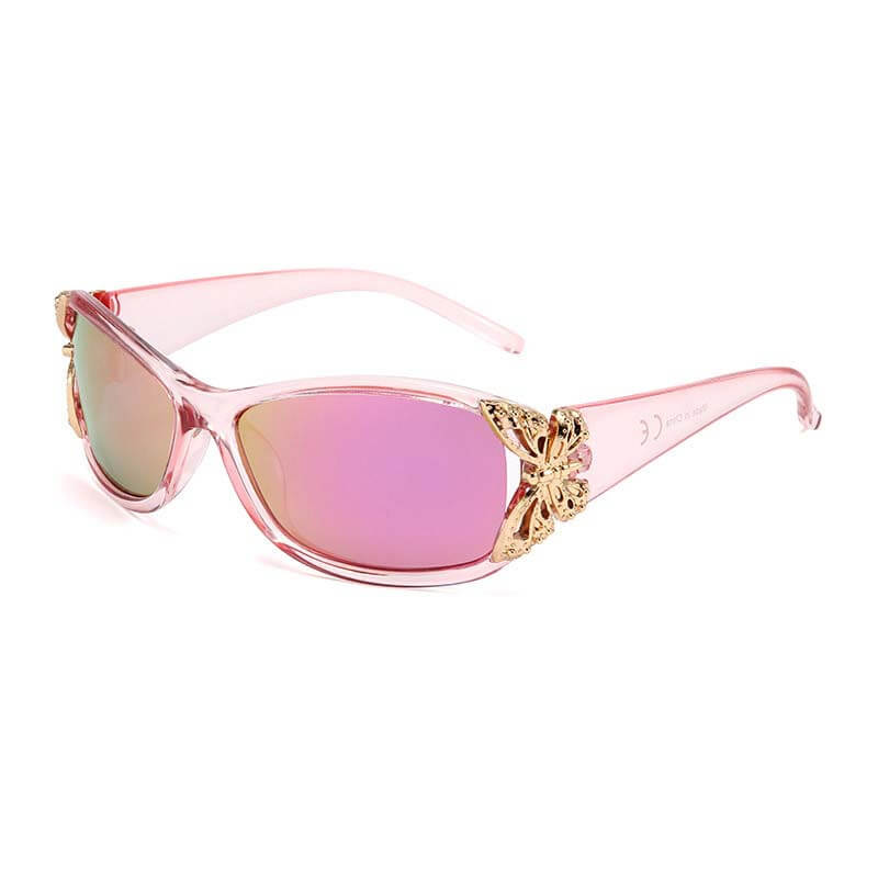 Butterfly Decorated Polarized Pc Sunglasses