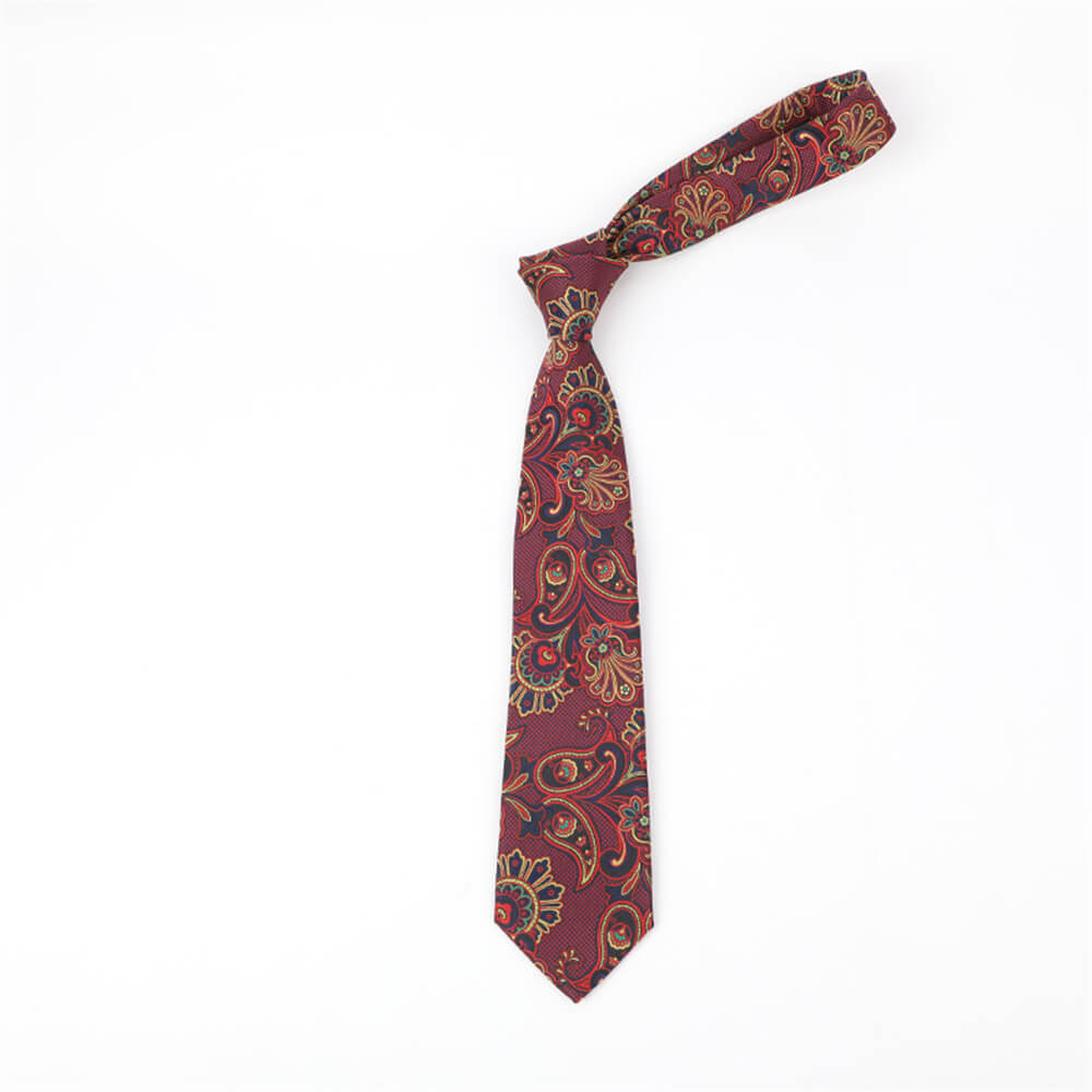 Cashew Pattern Print Polyester Tie