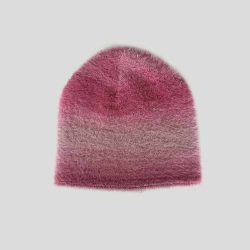 Gradient Color Knitted Brimless Beanie Hat