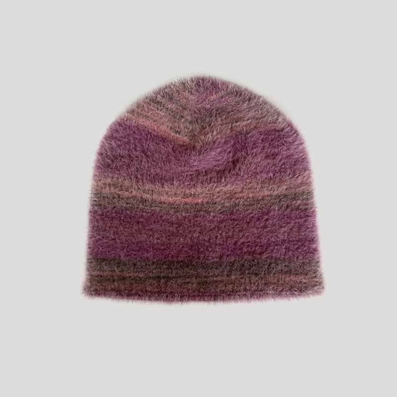 Gradient Color Knitted Brimless Beanie Hat