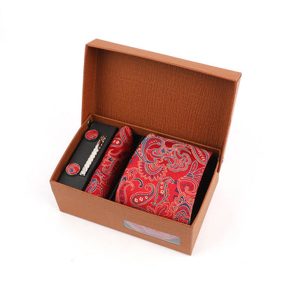 Jacquard Multicolor Print Tie Gift Box