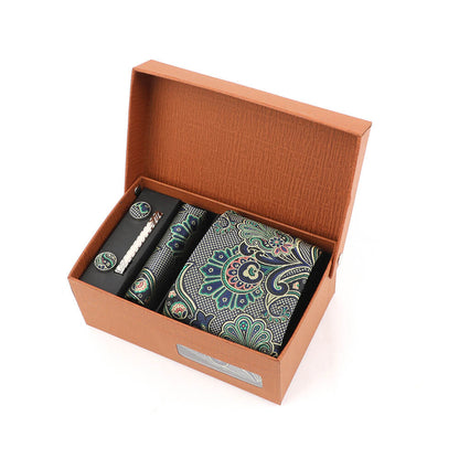 Jacquard Multicolor Print Tie Gift Box