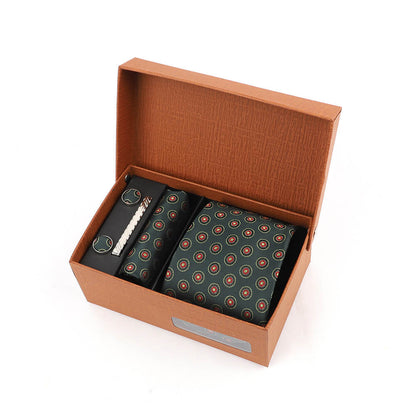 Jacquard Polka Dot Print Tie Gift Box