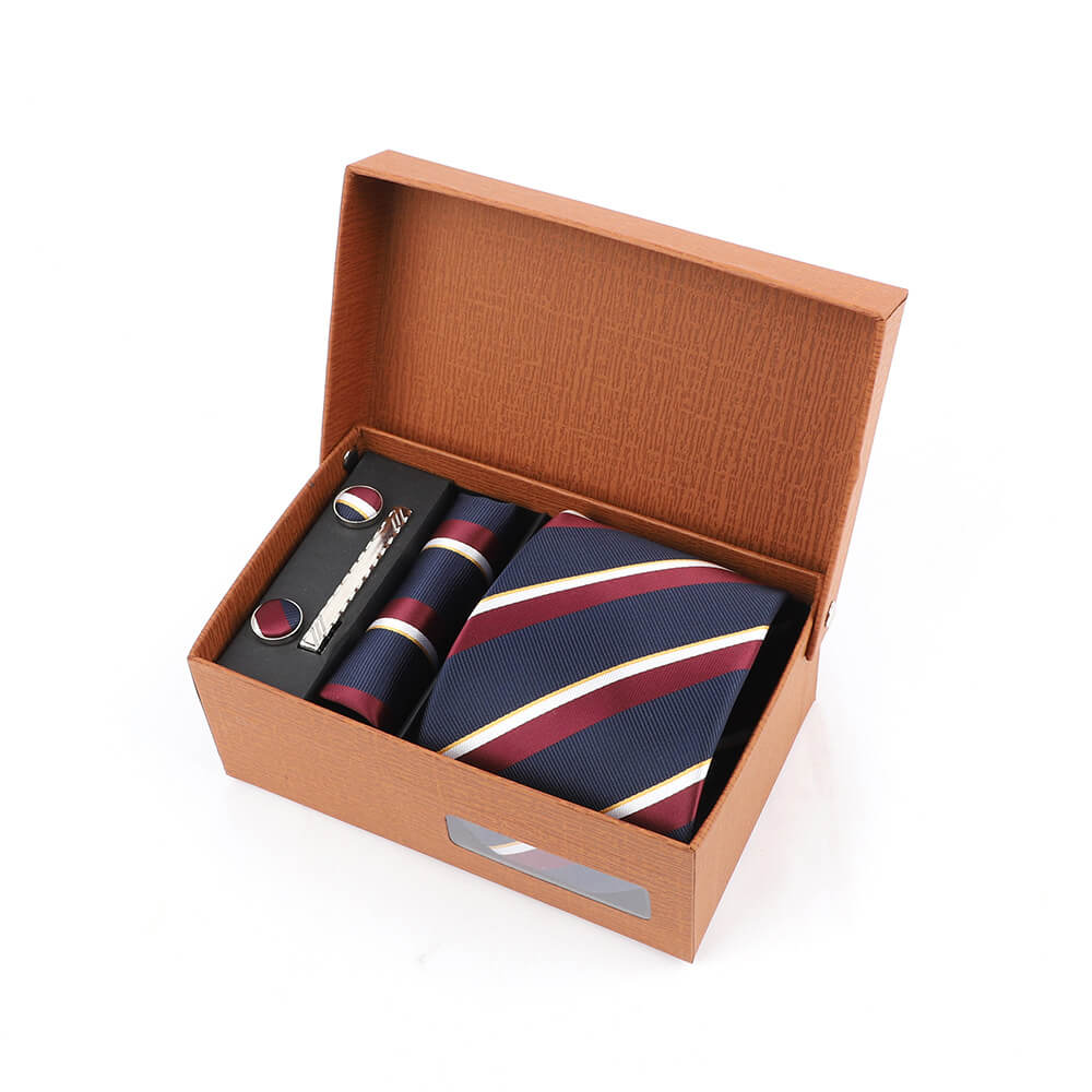 Jacquard Striped Tie Gift Box