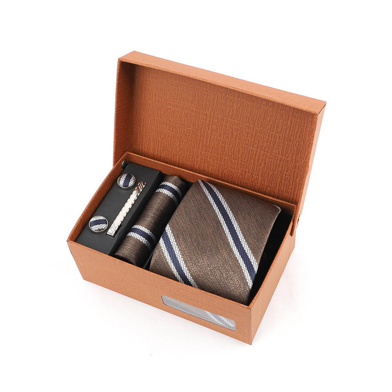 Jacquard Striped Tie Gift Box