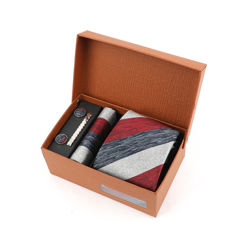 Jacquard Striped Tie Gift Box