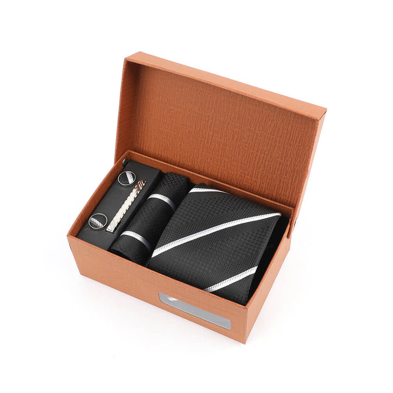 Jacquard Striped Tie Gift Box