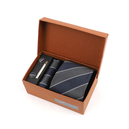 Jacquard Striped Tie Gift Box