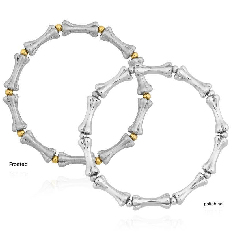 Skull Bone Polished Stainless Steel Bracelet