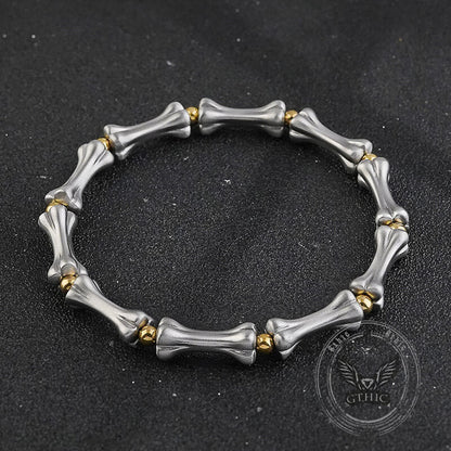 Skull Bone Polished Stainless Steel Bracelet