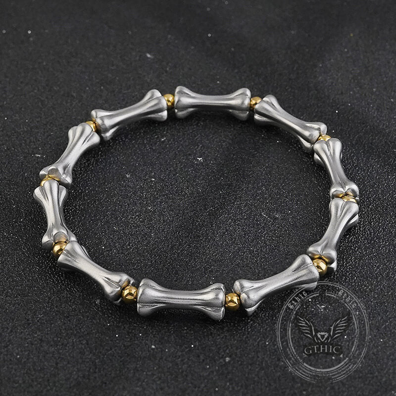 Skull Bone Polished Stainless Steel Bracelet