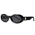 Street Retro Oval Frame Pc Sunglasses