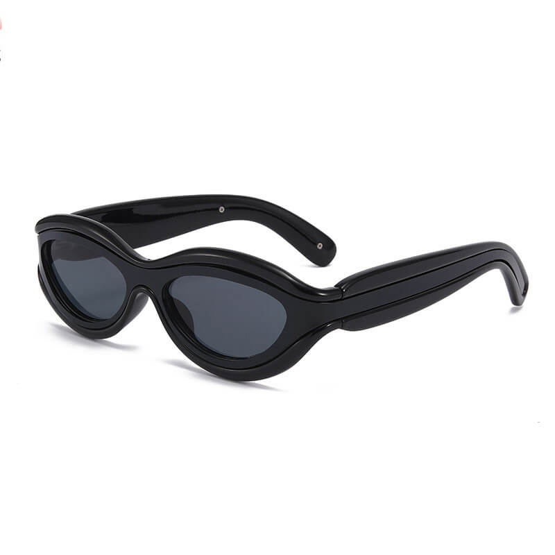 Fashionable Colorblock Cat Eye Pc Sunglasses