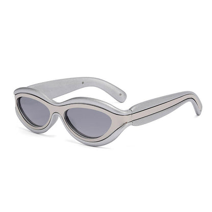 Fashionable Colorblock Cat Eye Pc Sunglasses