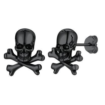 Punk Skull Crossbones Stud Earrings for