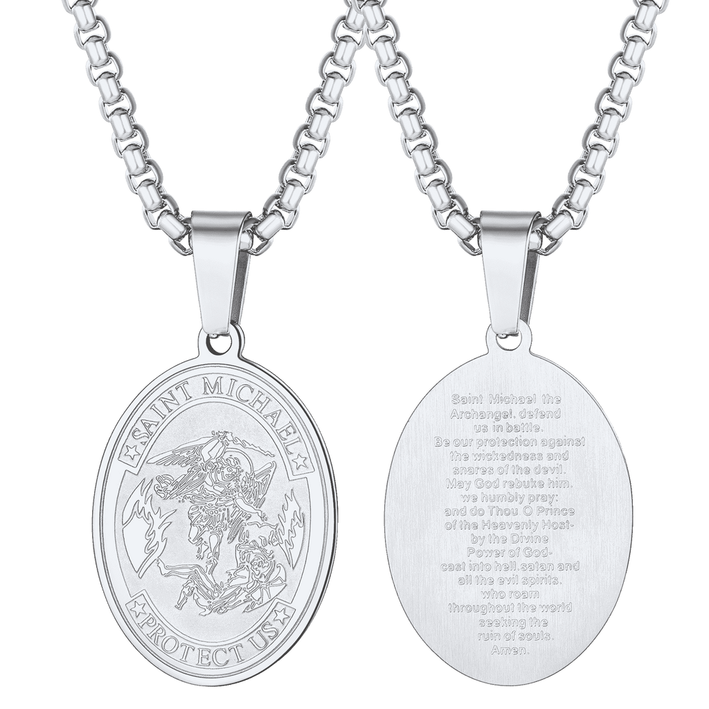 Archangel St. Michael Pendant Necklace Medal for