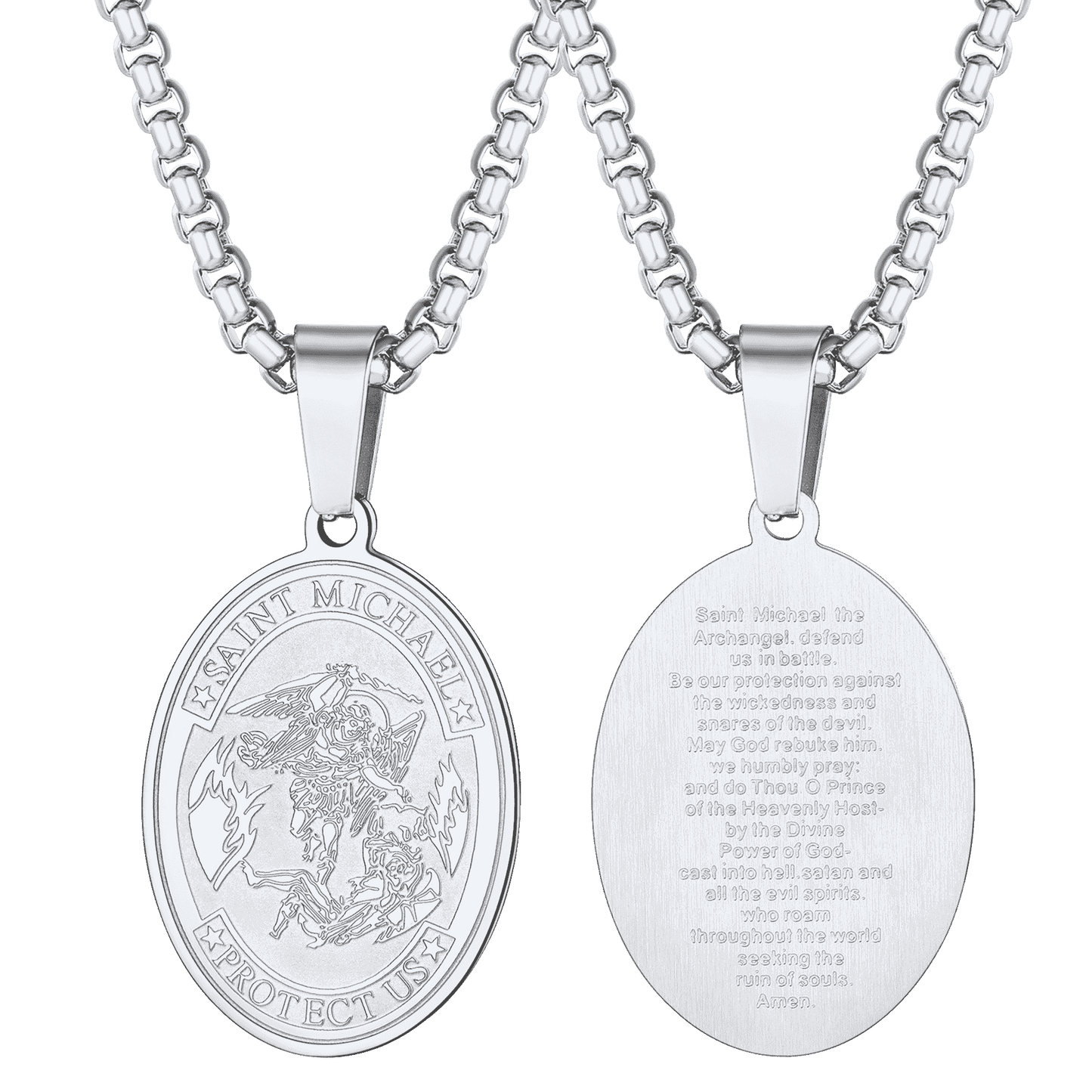 Archangel St. Michael Pendant Necklace Medal for
