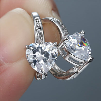Enchanted Heart-shaped Diamond Earrings