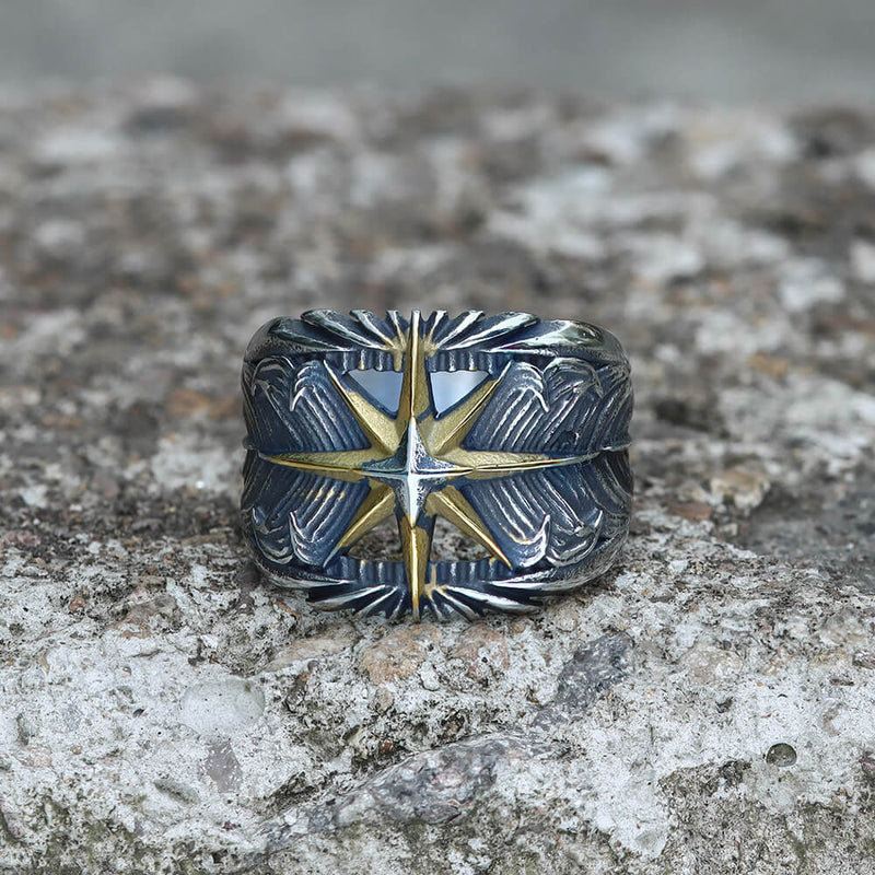 Feather Star Stainless Steel Ring