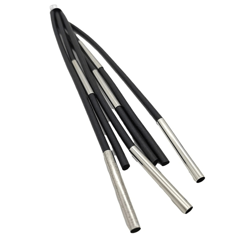 Female Rubber Black Long Earrings / Stylish Handmade Jewelry in Punk Style