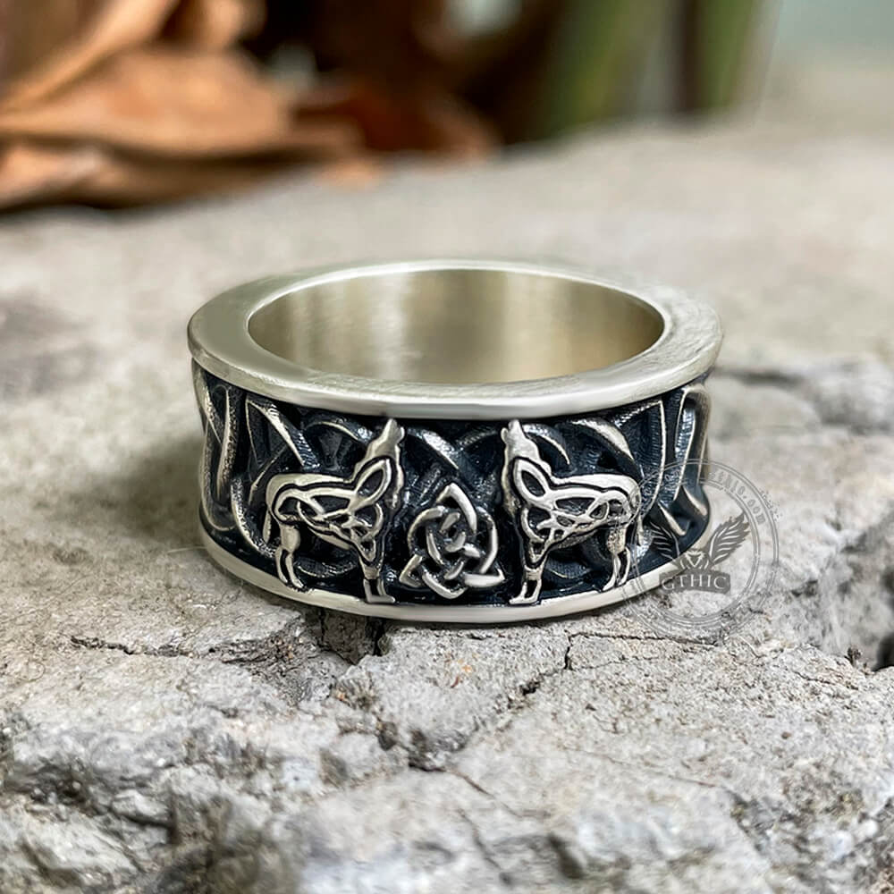 Fenris-wolf Sterling Silver Viking Ring