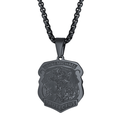 The Archangel St. Michael Necklace Medal Shield Pendant