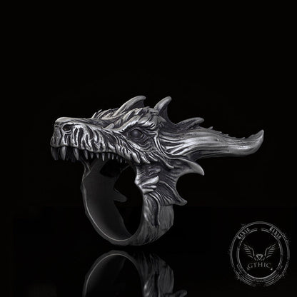 Fierce Dinosaur Head Sterling Silver Jewelry Set