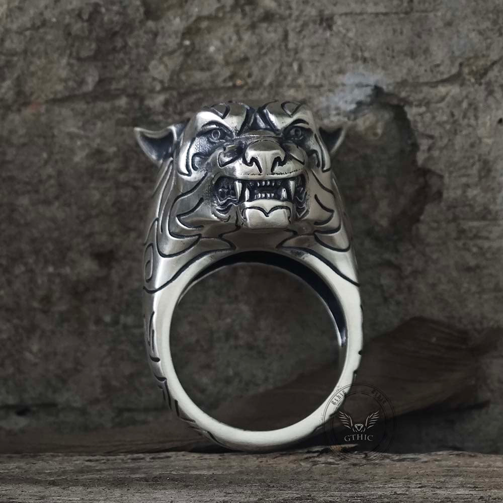 Fierce Panther Sterling Silver Animal Ring