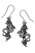 Flight of Airus Dragon Dropper Earrings With Mythical Design