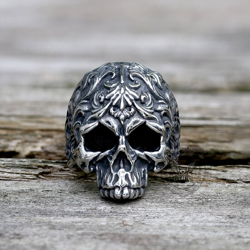 Pattern Skull Head Stainless Steel Ring