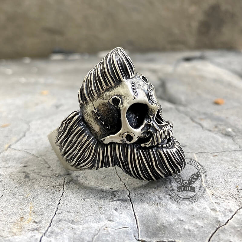 Gangster Sterling Silver Skull Ring
