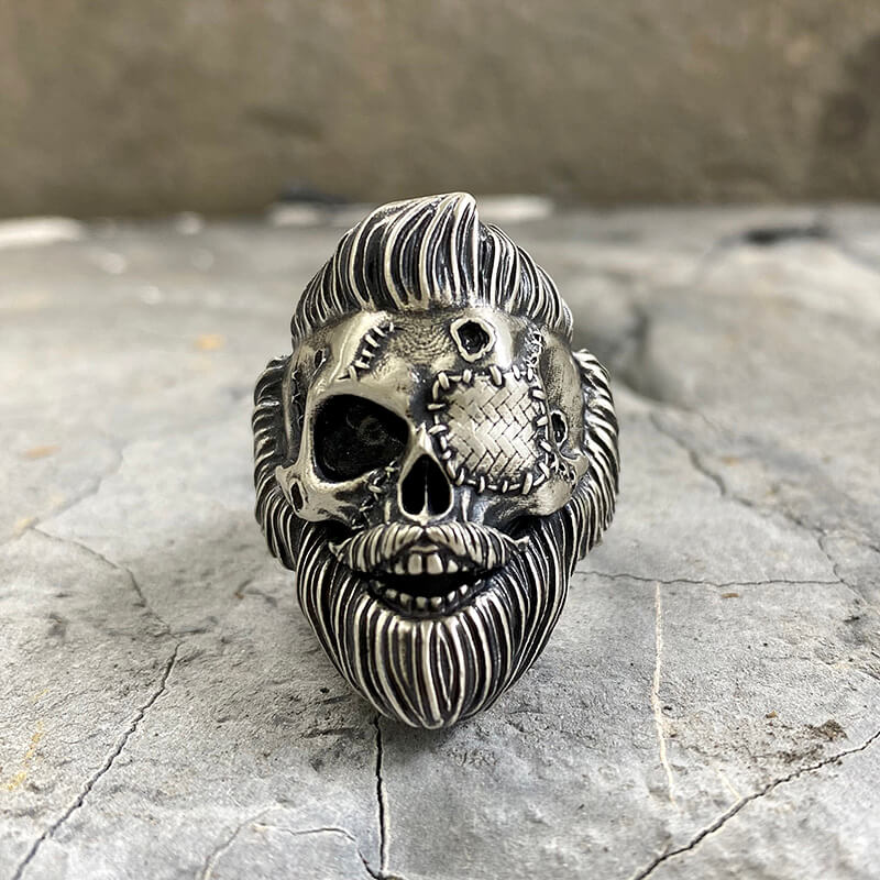 Gangster Sterling Silver Skull Ring