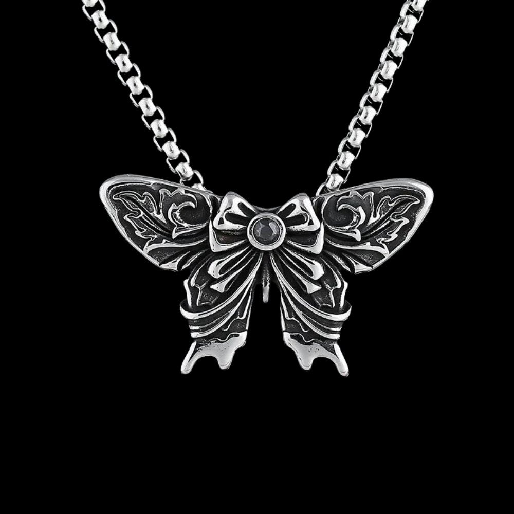 Gem Butterfly Bow Pendant