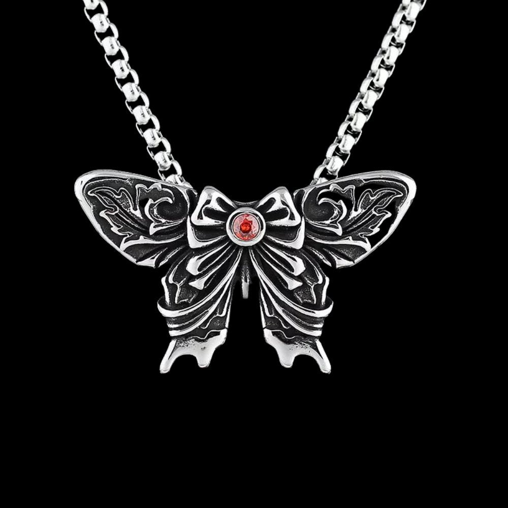 Gem Butterfly Bow Pendant