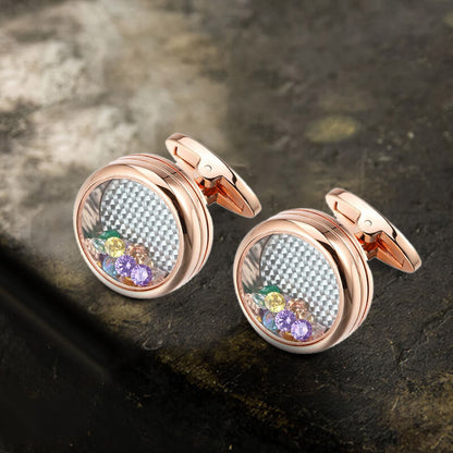 Gentleman Zircon Brass Cufflinks
