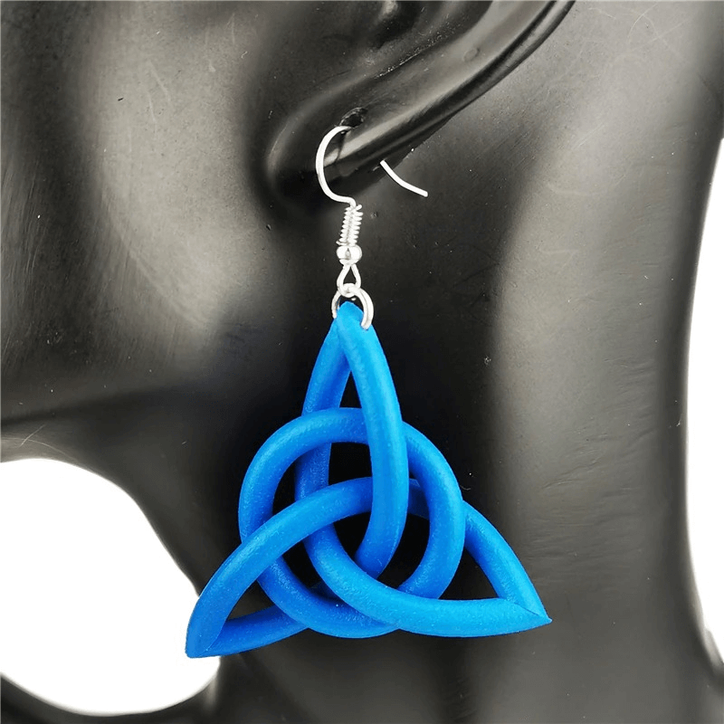 Geometric Drop Female Earrings / Multicolor Rubber Earrings / Handmade Accessories