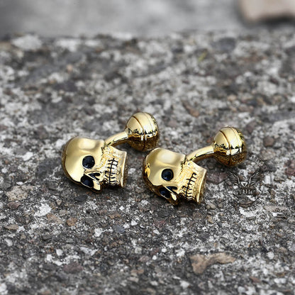 Ghost Brass Skull Cufflinks