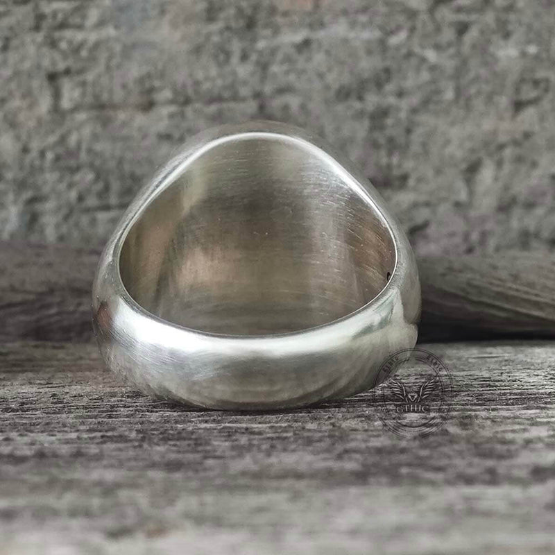Give My Heart to You Red Gem Sterling Silver Skull Ring