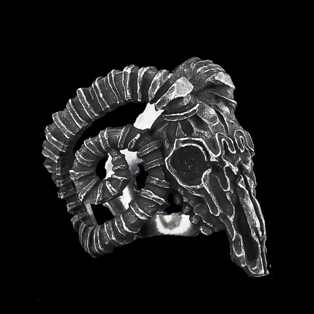 Goat Skull Ring