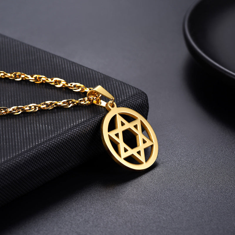 Jewish Star of David Pendant Necklace for