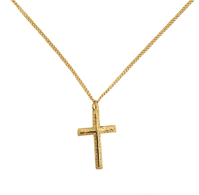 14k Gold-filled Flat Cross Pendant Necklace, 18